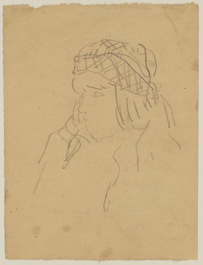 Study of a Woman&#039;s Head Wearing a Hat