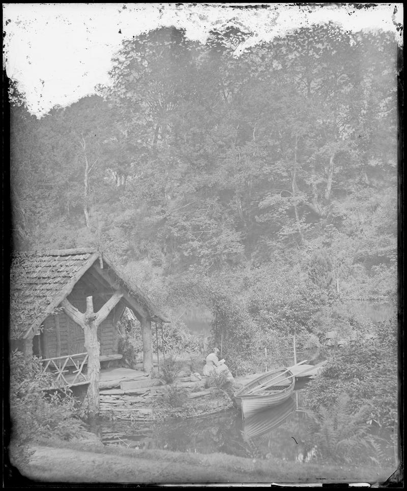 the shanty at Penllergare, glass negative