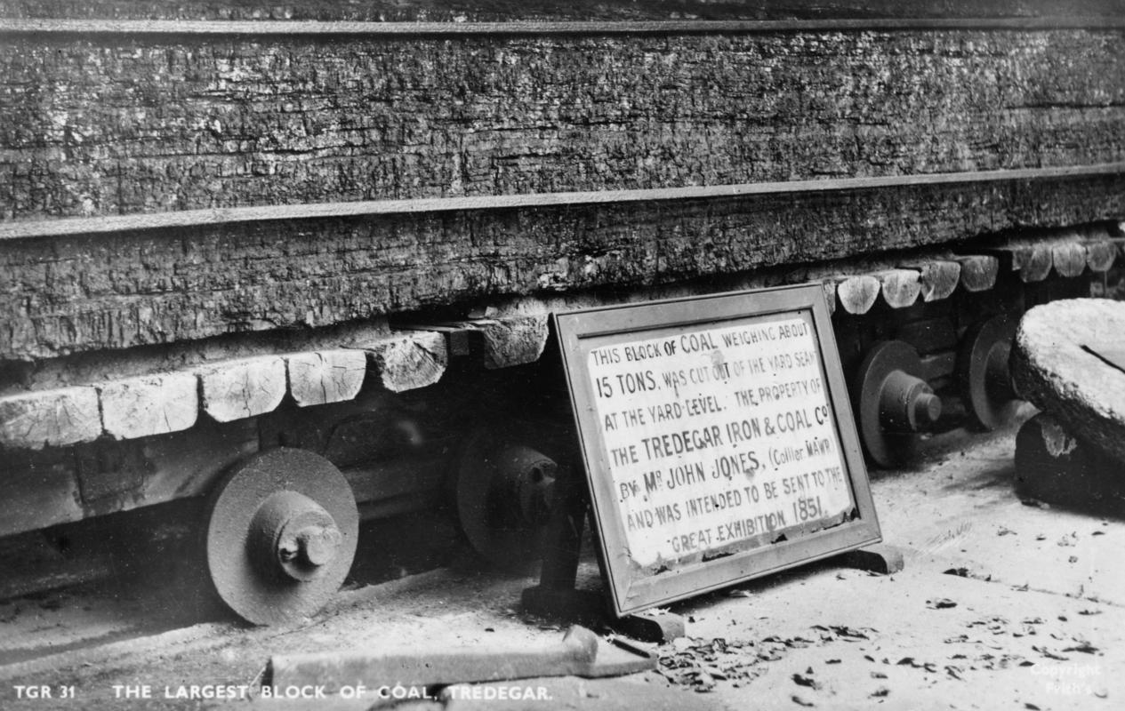 The Largest Block of Coal, Tredegar (postcard)