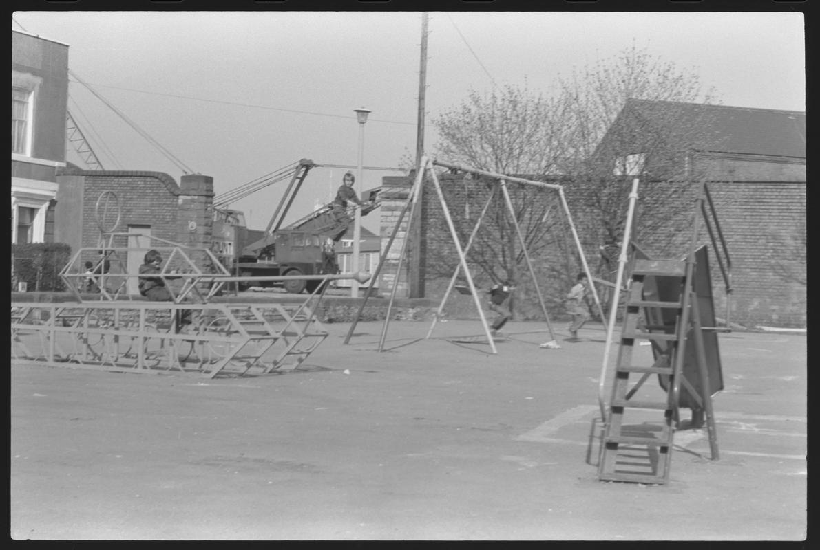 Children&#039;s playground in front of Bute Esplanade.