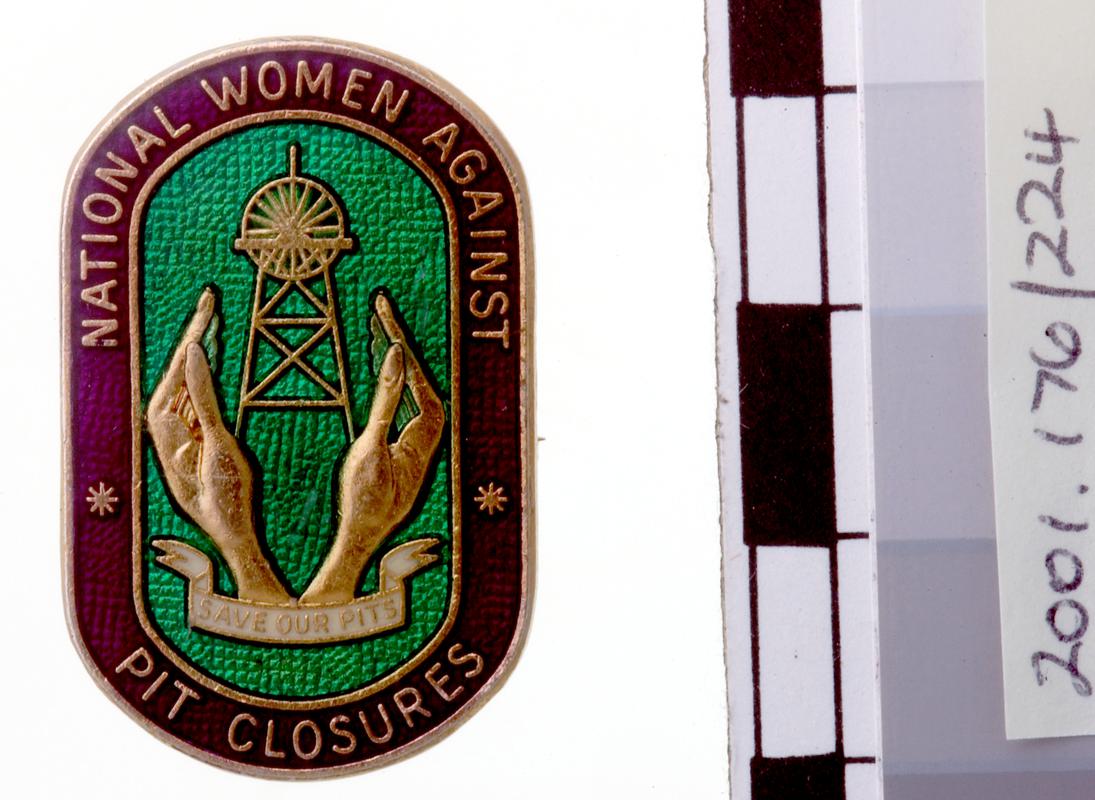 N.U.M. womens group, badge