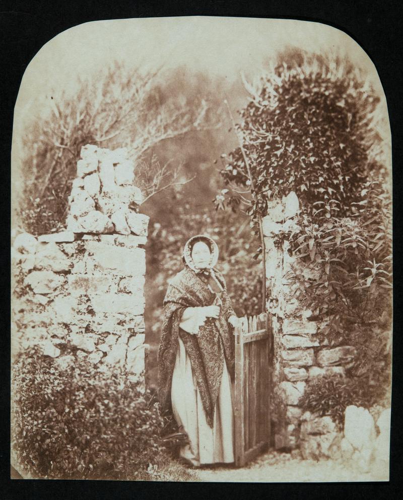 Mrs Llewelyn outside Caswell Cottage