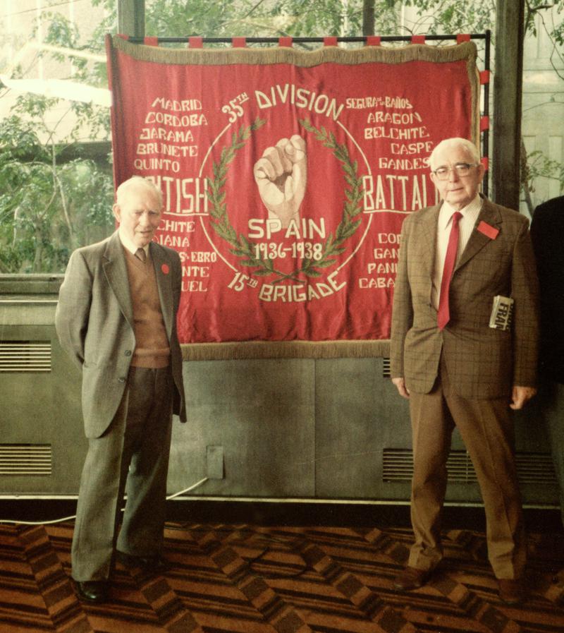 Edwin Greening &amp; Will Lloyd with banner