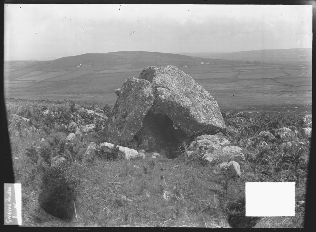 Glass plate negative; Sweyne&#039;s Houses chambered tomb