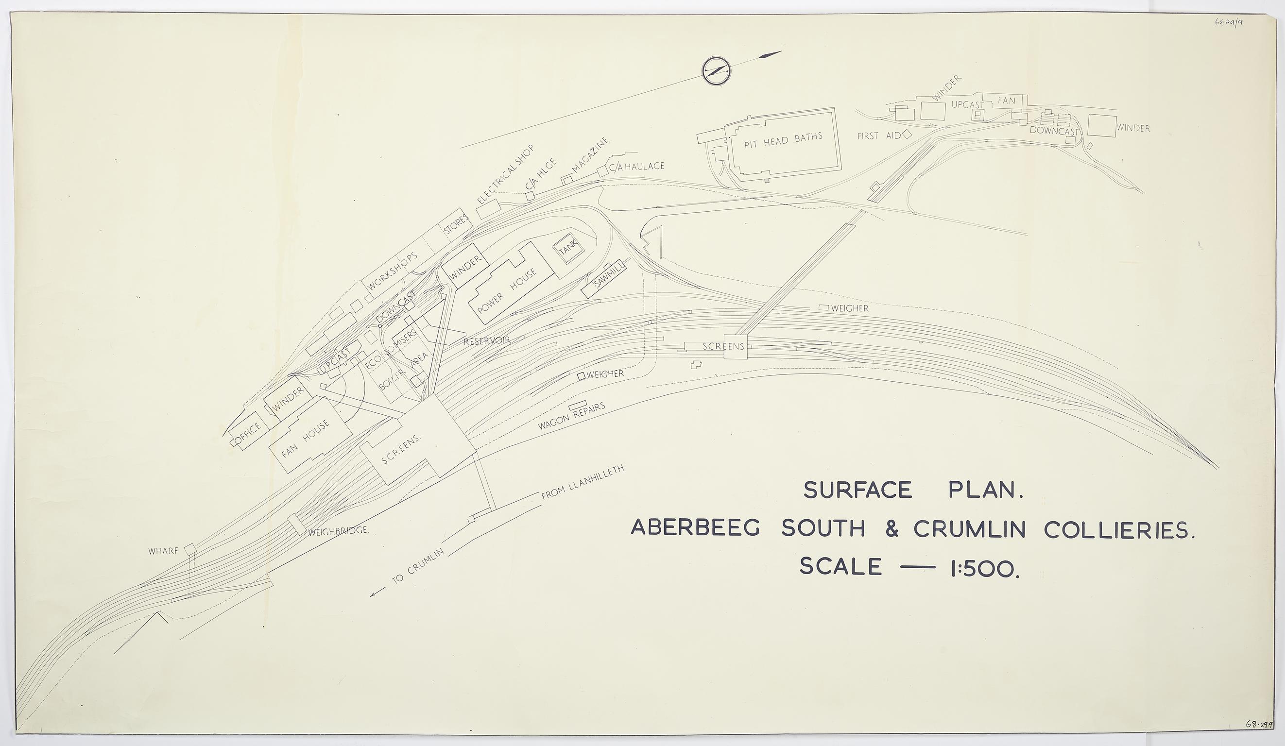 Aberbeeg South & Crumlin Collieries, plan