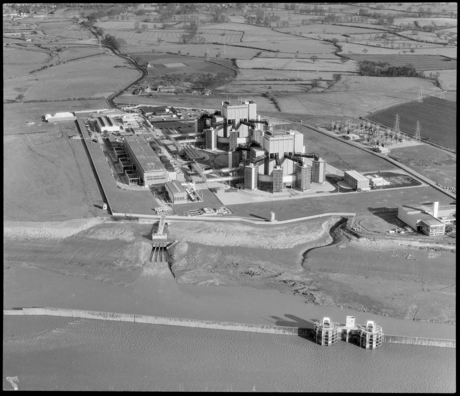 General view of Berkeley Nuclear Power Station, Gloucestershire.