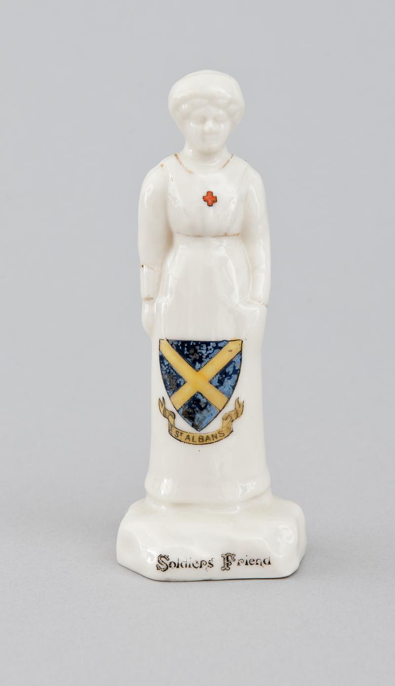 Figurine of a nurse in full length uniform