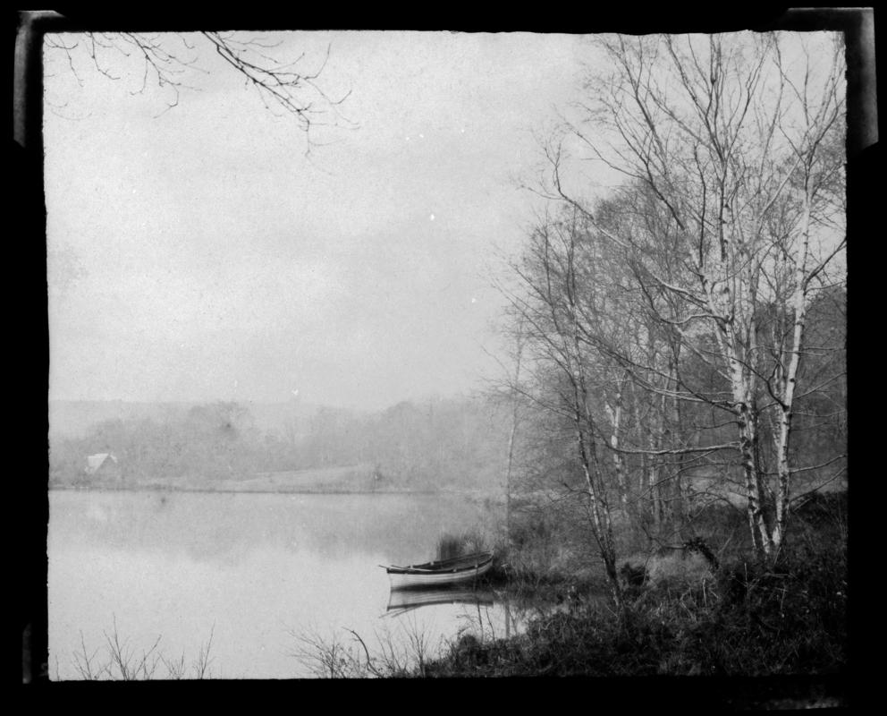 Penllergare, lower lake, paper negative