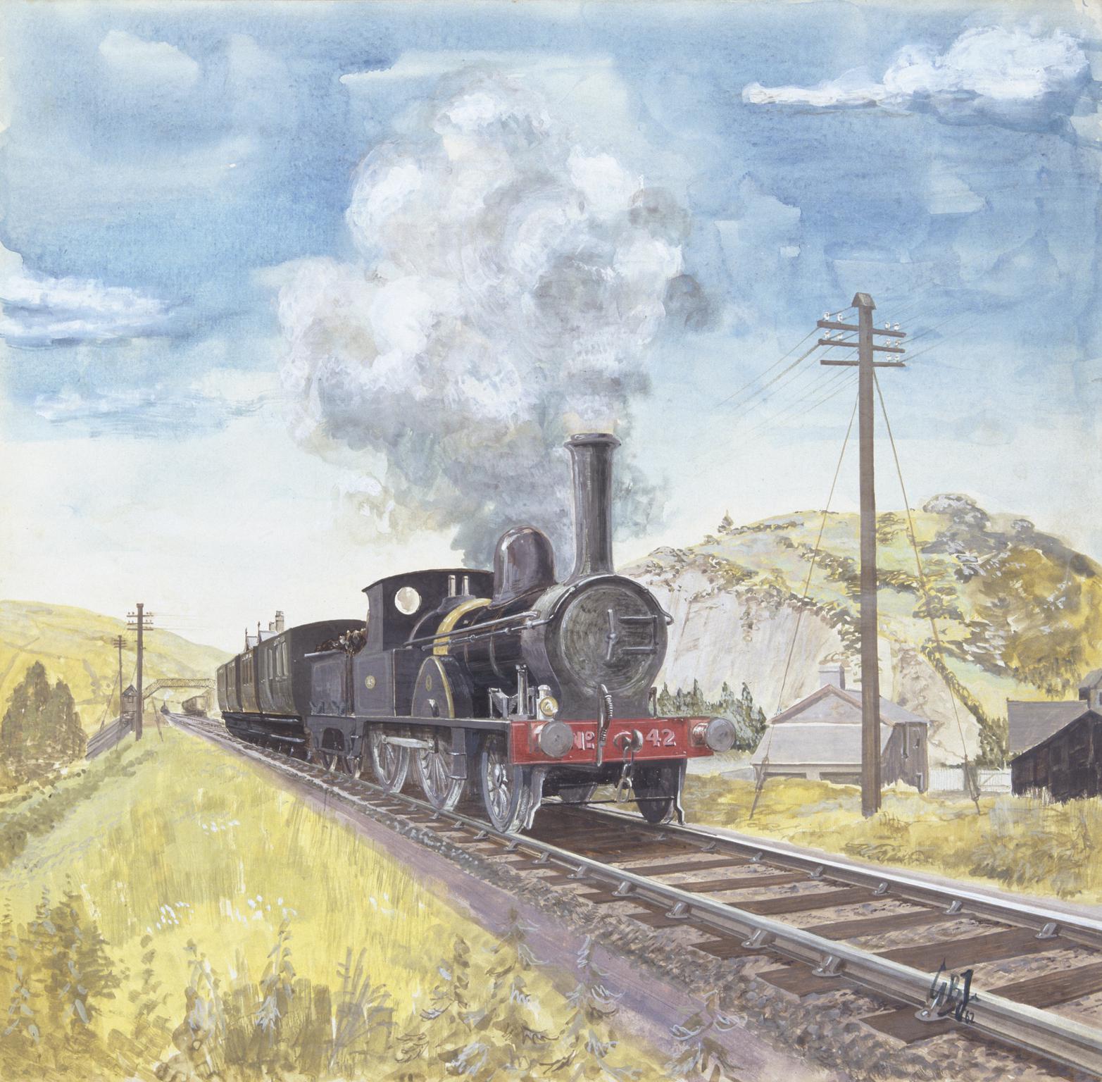 Cambrian Railway Passenger Train (painting)