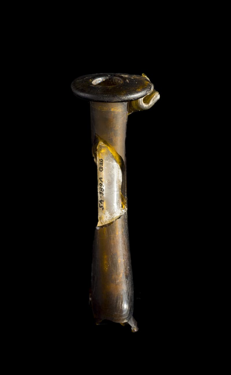 Roman glass flask neck