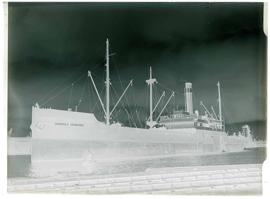 S.S. FRANGOULA VRONDISSIS, glass negative