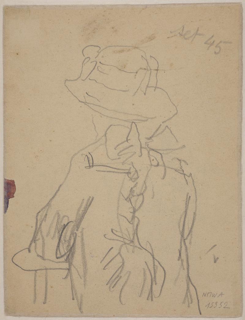 Seated girl in church