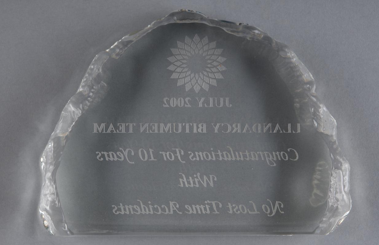 Llandarcy Bitumen Team 2002 award