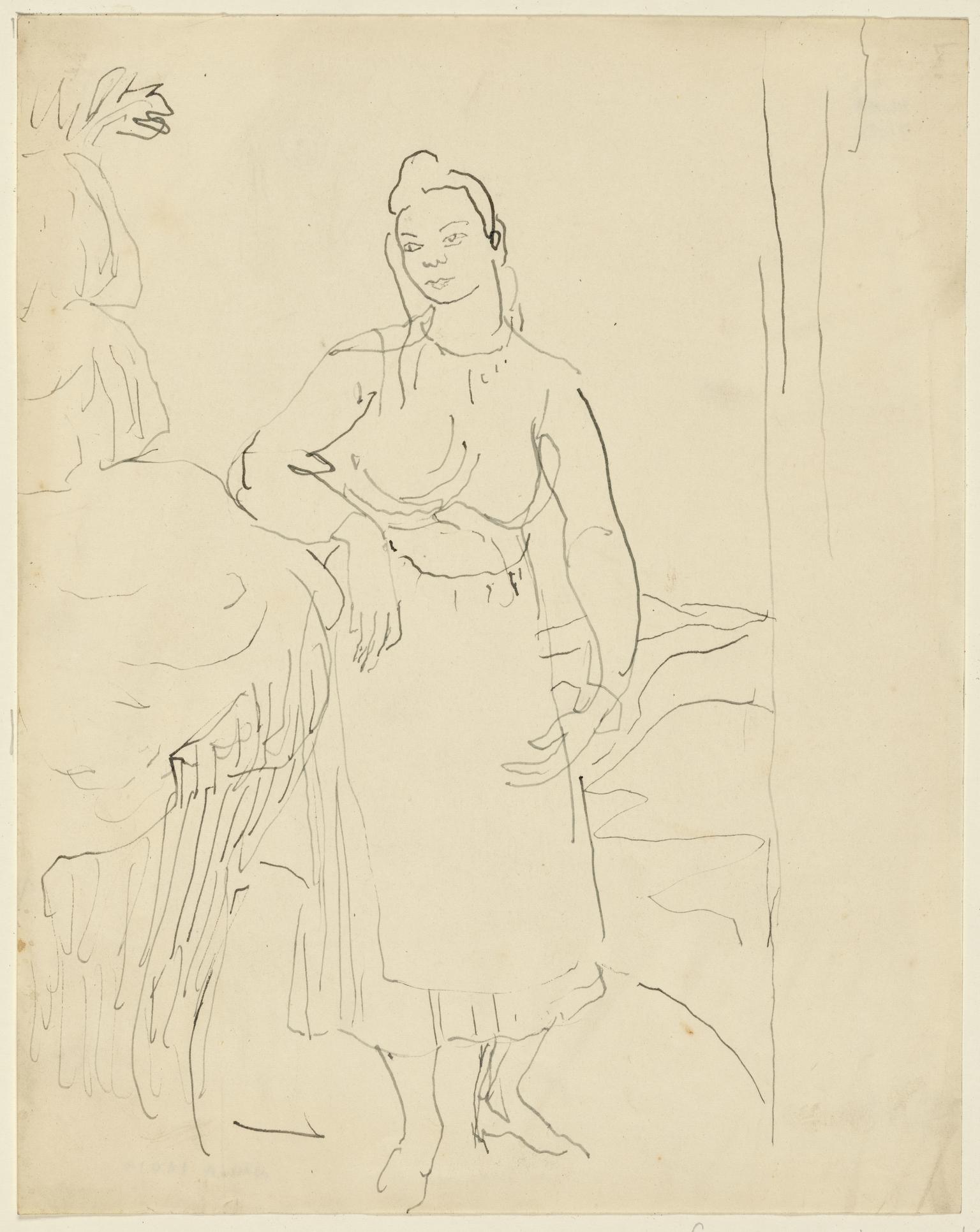 Woman wearing an Apron