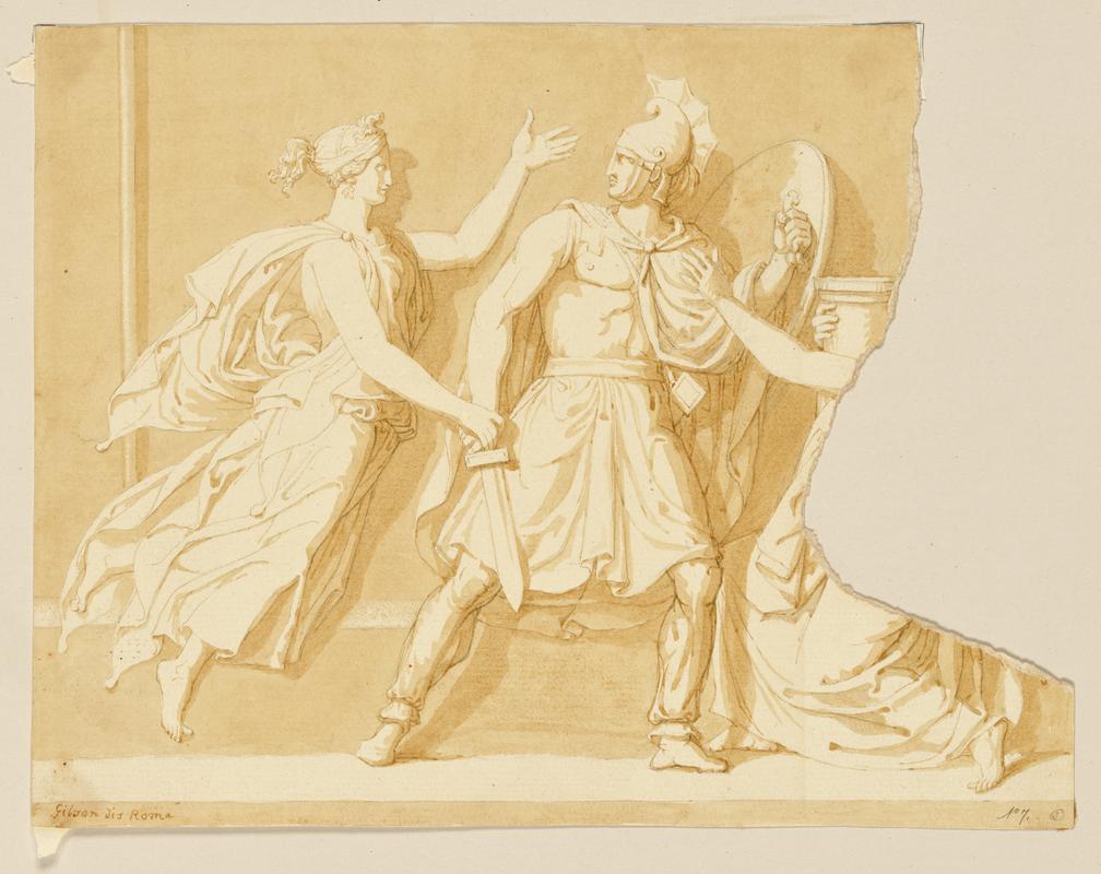 Venus protecting Helen from the Page of Aeneas
