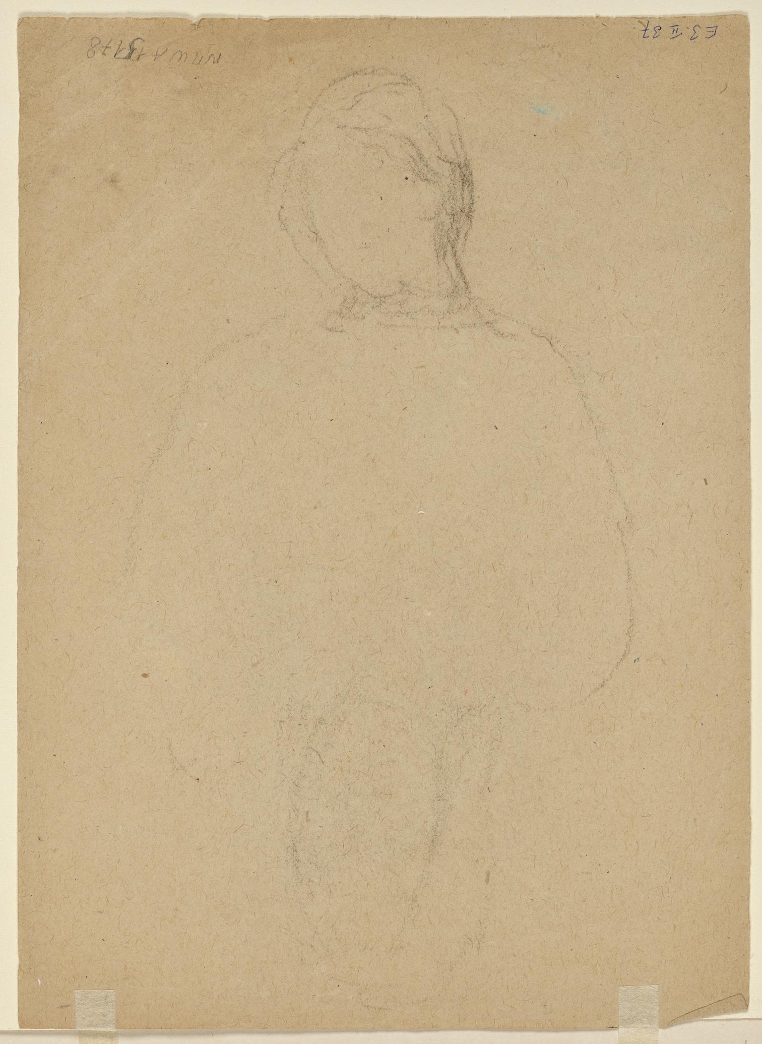 Study of a seated Breton girl
