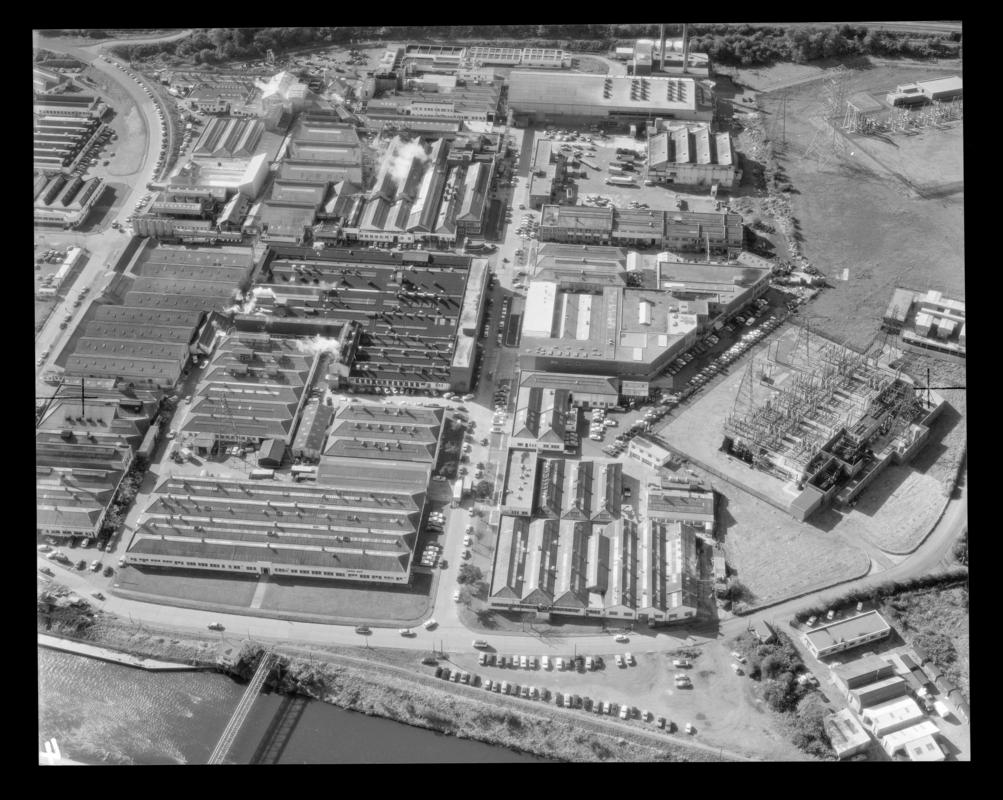 Aerial view of Treforest industrial estate.
