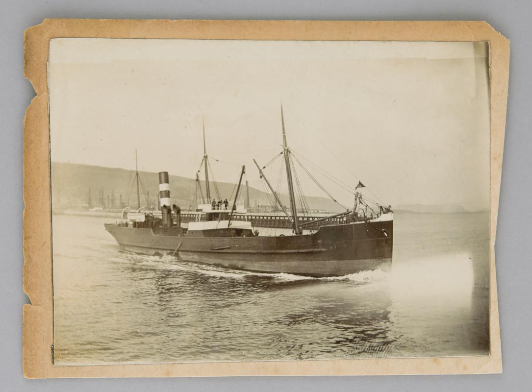 John Bacon &amp; Co. of Liverpool&#039;s coastal steamer S.S. TALBOT departing Swansea Docks, c.1904.