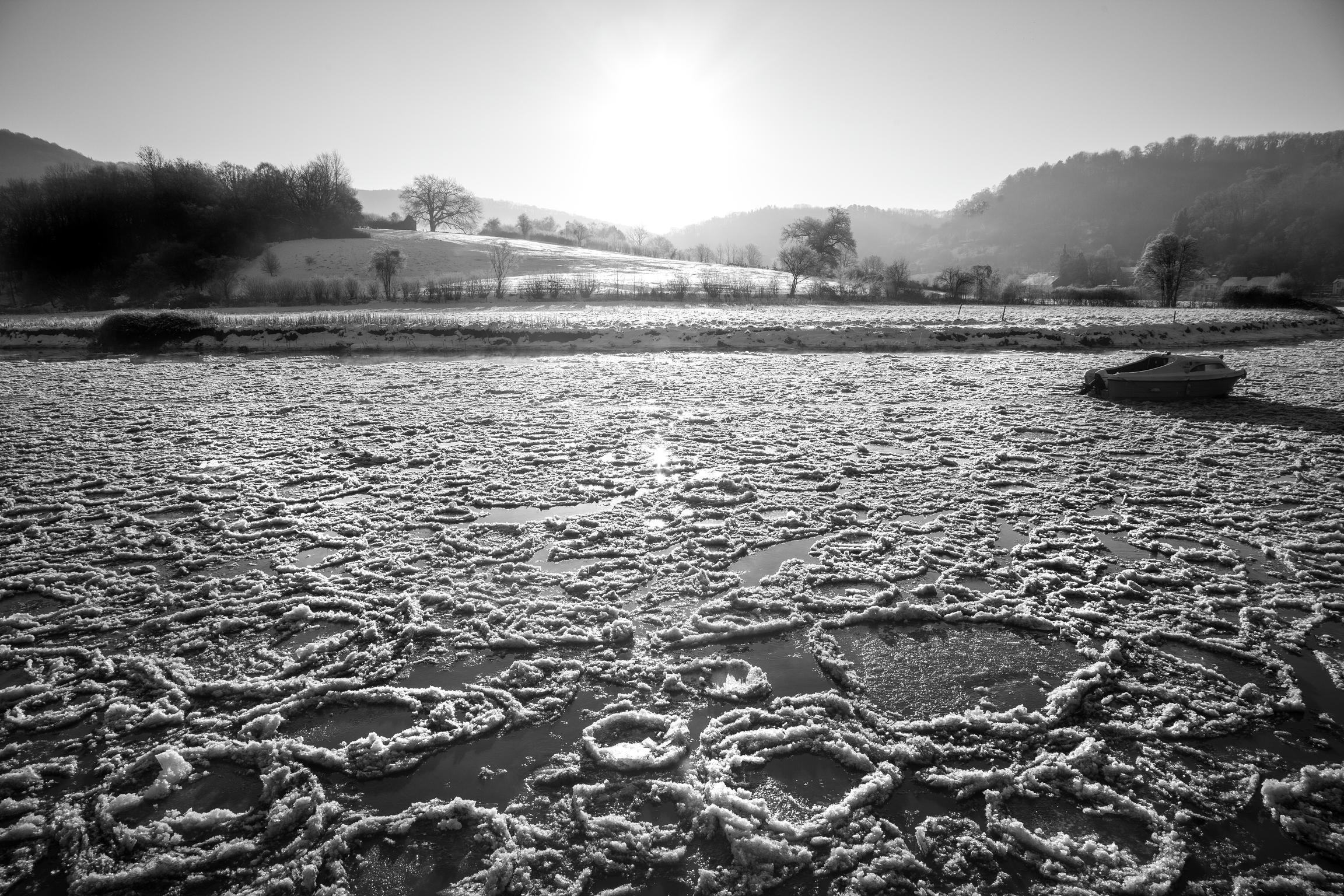 River Wye in the freeze. Tintern, Wales