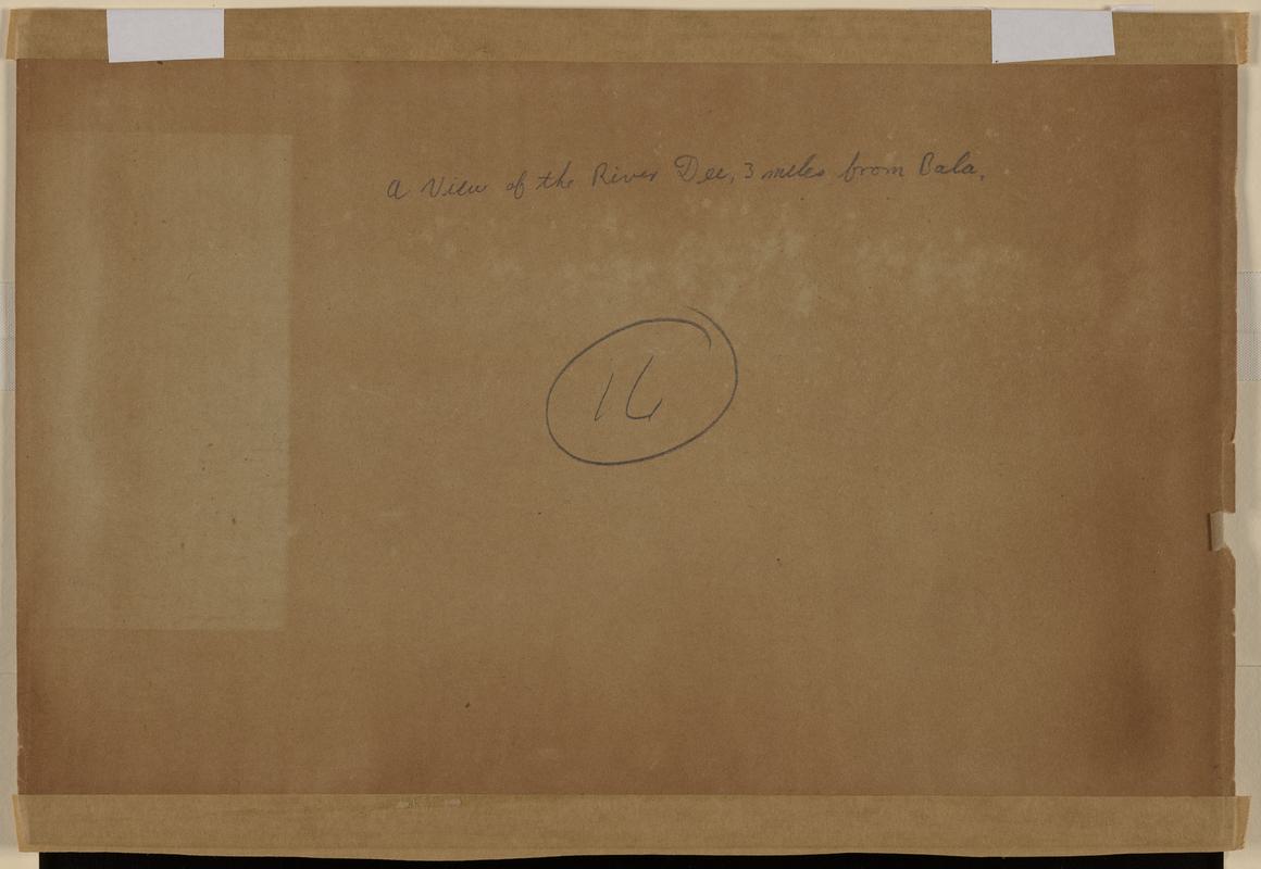 View of the River Dee three miles short of Bala, with Cadair Idris Mountain near Dolgellau thirty miles distant