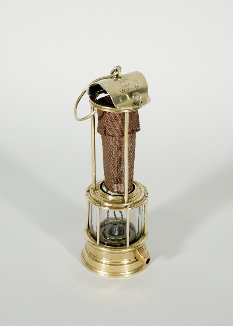 unbonneted Clanny flame safety lamp, c.1870