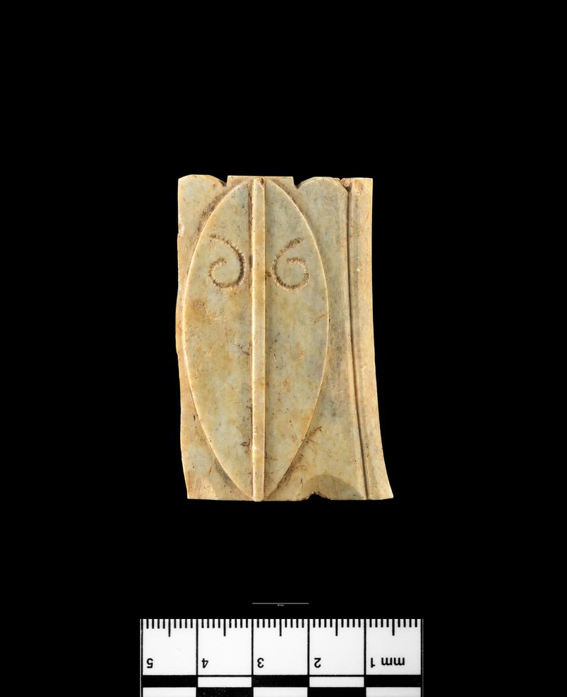 Roman bone scabbard box chape