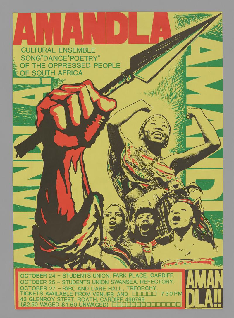 Poster Wales Anti-Apartheid movement - &#039;Amandla&#039;.