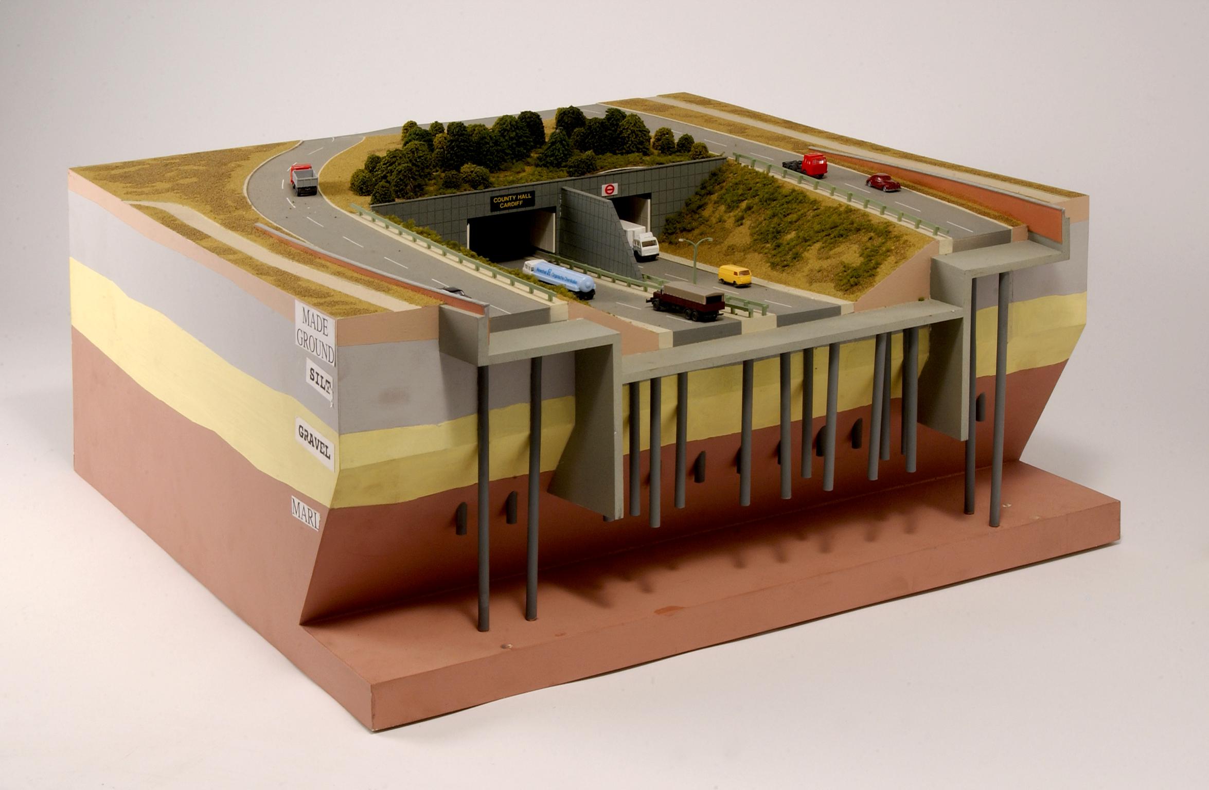 Model of tunnel on Cardiff-Butetown link