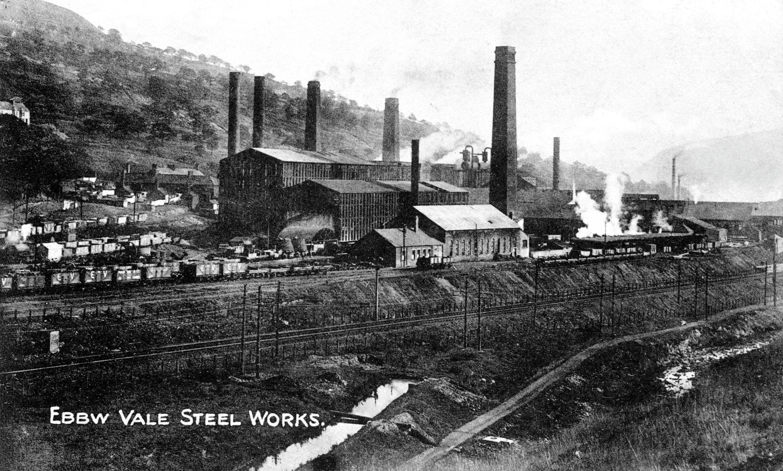 Ebbw Vale Steel Works (postcard)