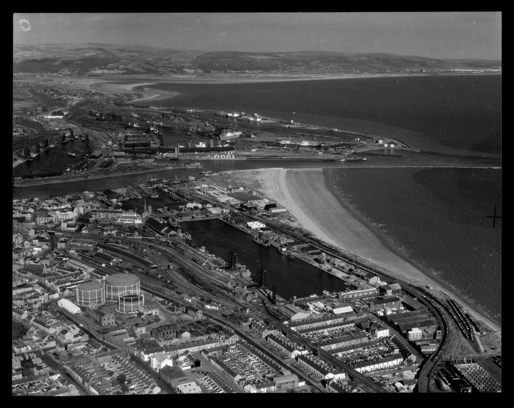 Aerial view of Swansea.