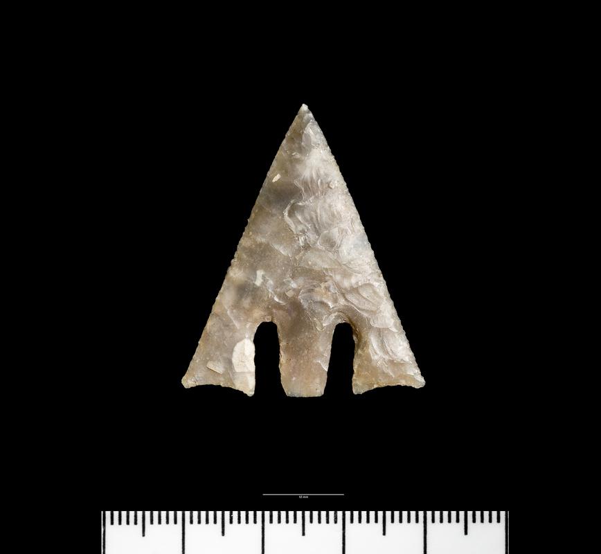 Early Bronze Age flint barbed and tanged arrowhead