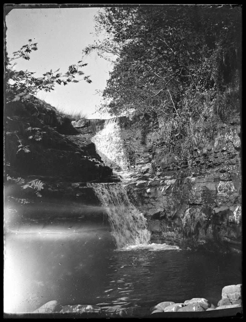 Nant Ddu brook, glass negative