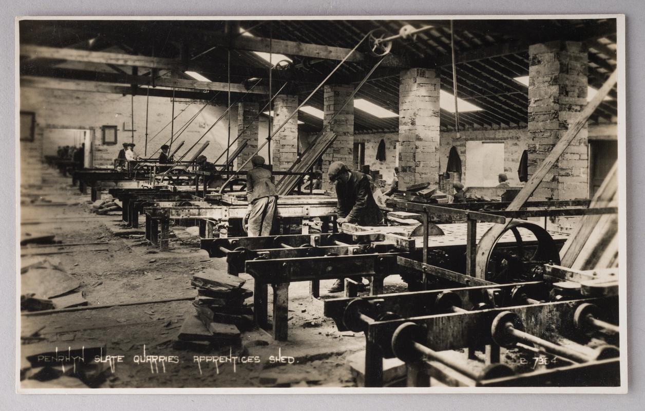 Penrhyn Slate Quarries Apprentices Shed, Black and White Postcard