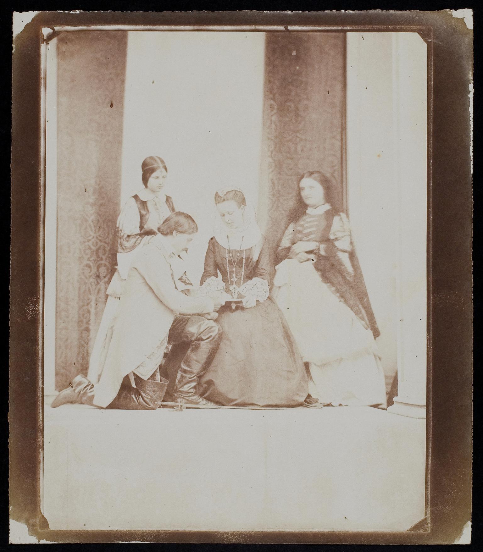 Group in fancy dress, photograph