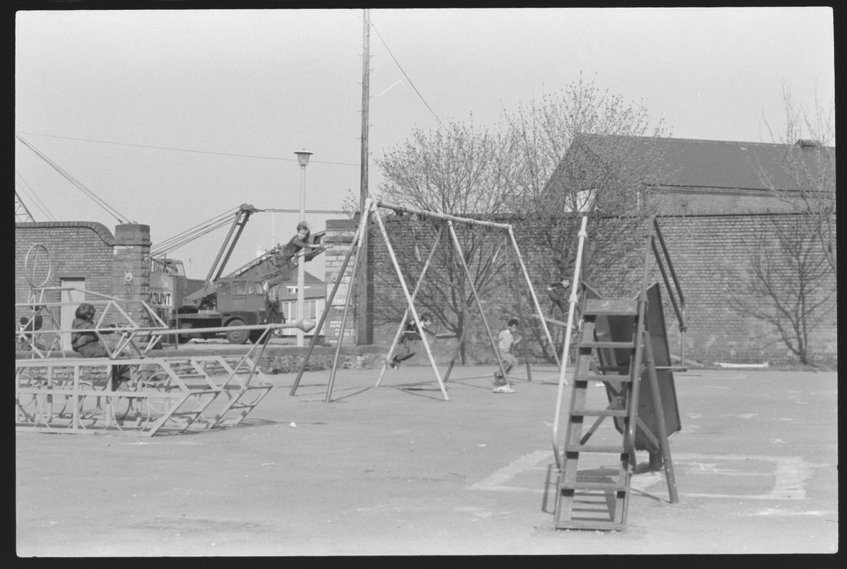 Children&#039;s playground in front of Bute Esplanade.