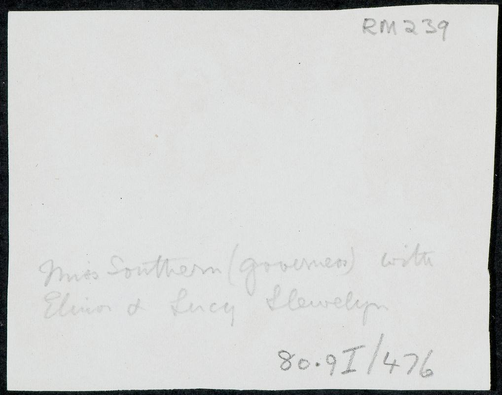 Miss Southern with Elinor and Lucy, photograph