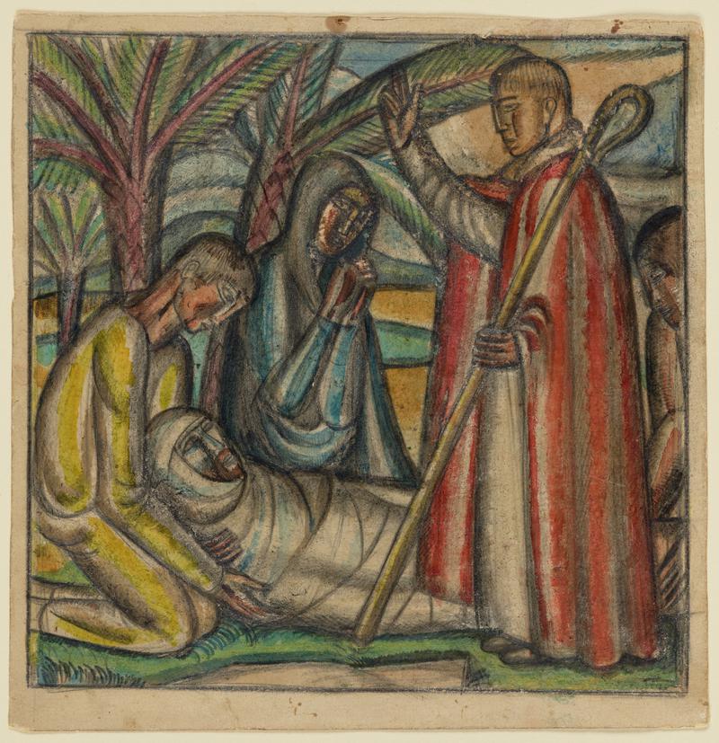 St Hilary Raising a Man From the Dead