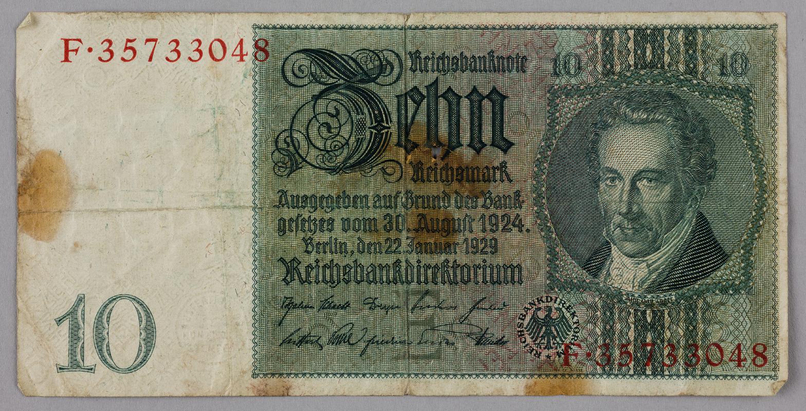 Bank note: 10 Reich Mark