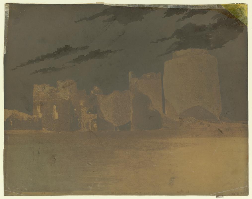 Wax paper calotype negative. The Keep of Pembroke Castle