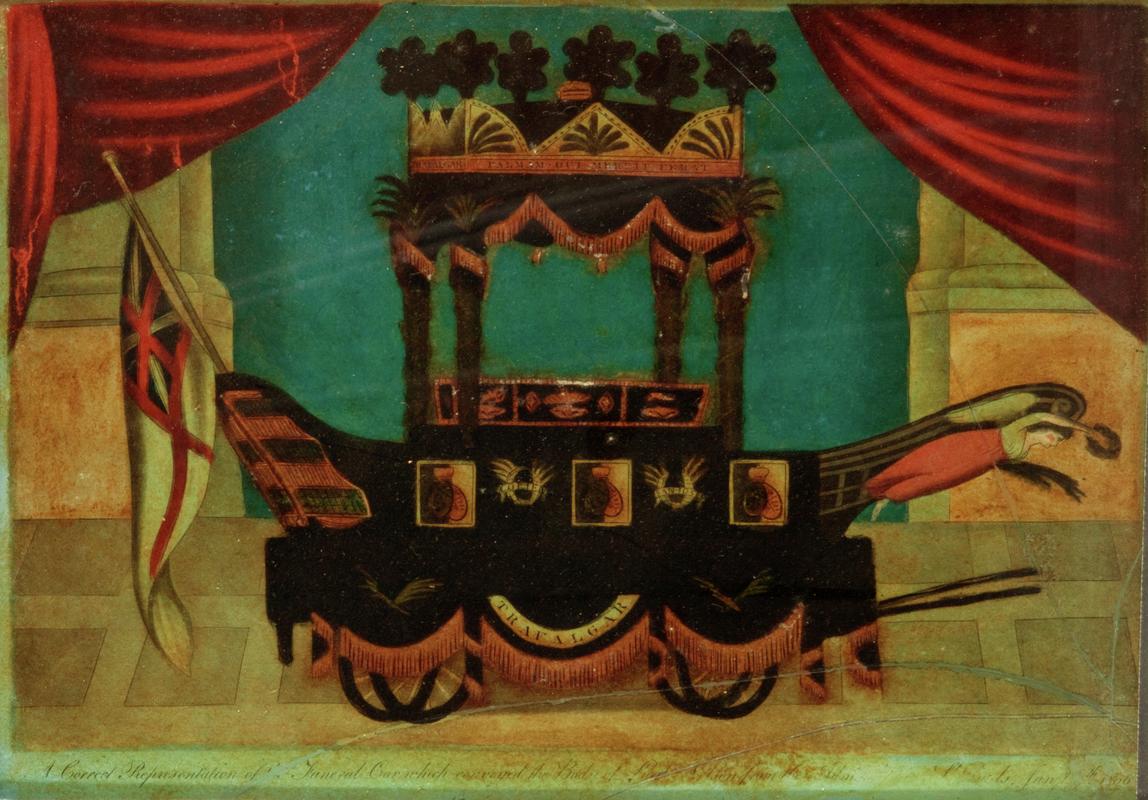 Painting of Lord Nelson&#039;s funeral hearse