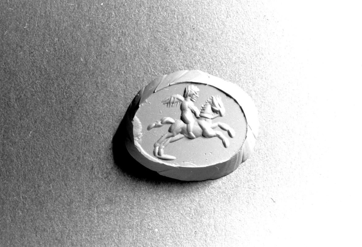 Roman intaglio (Cupid on horseback)