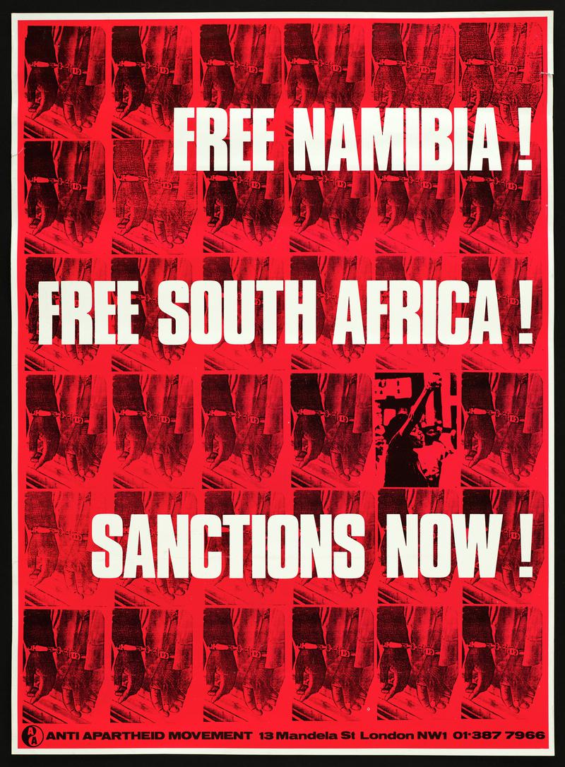 &#039;Poster Free Namibia! Free South Africa! Sanctions Now!.&#039;