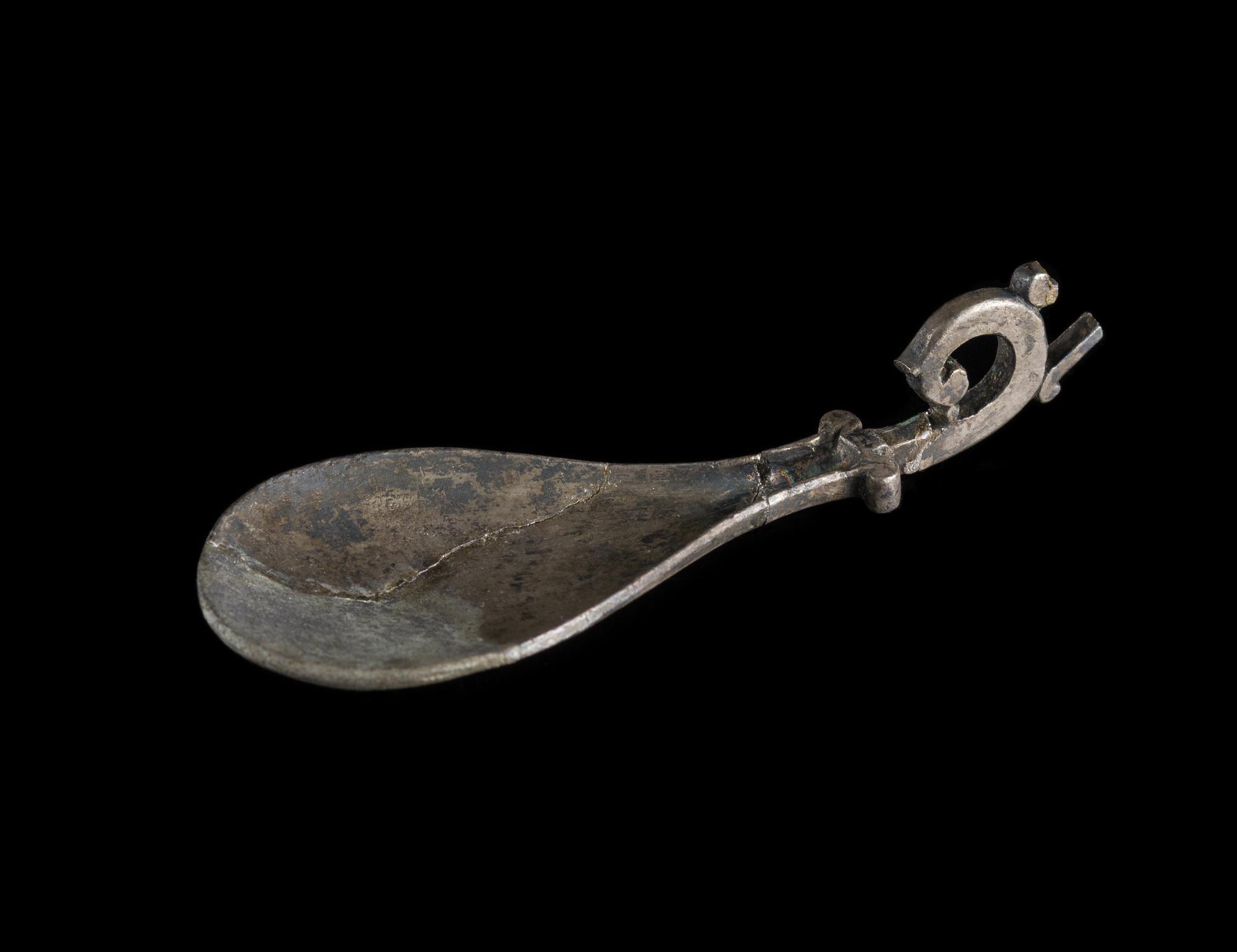 Roman silver spoon bowl