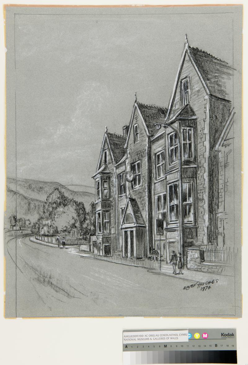 unidentified town building by Olwen Hughes