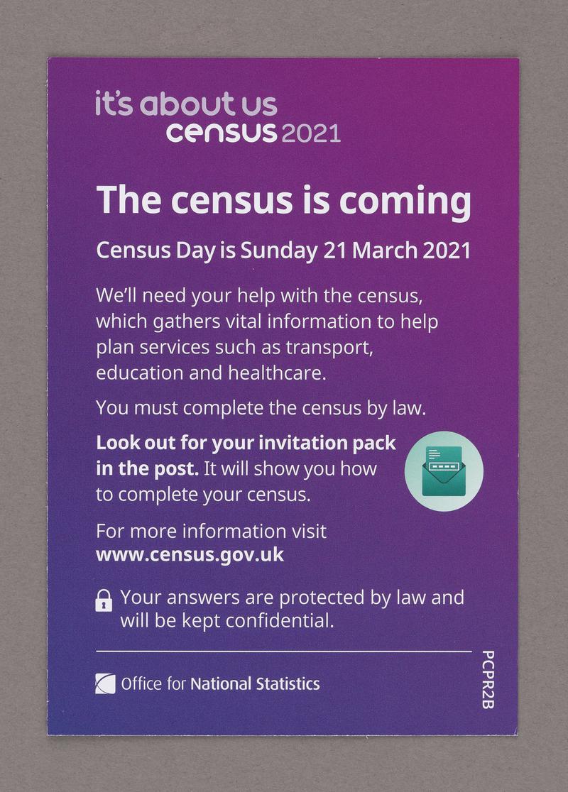 Leaflet &#039;The census is coming&#039;.