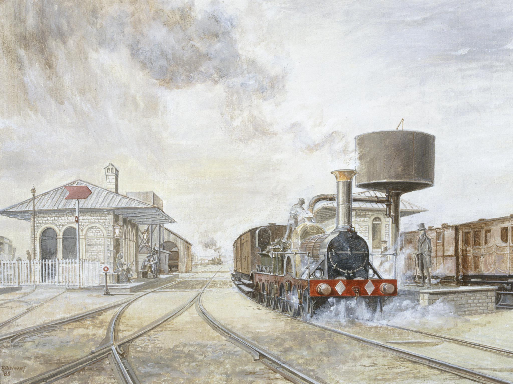 South Wales Railway at Bridgend c.1855 (painting)