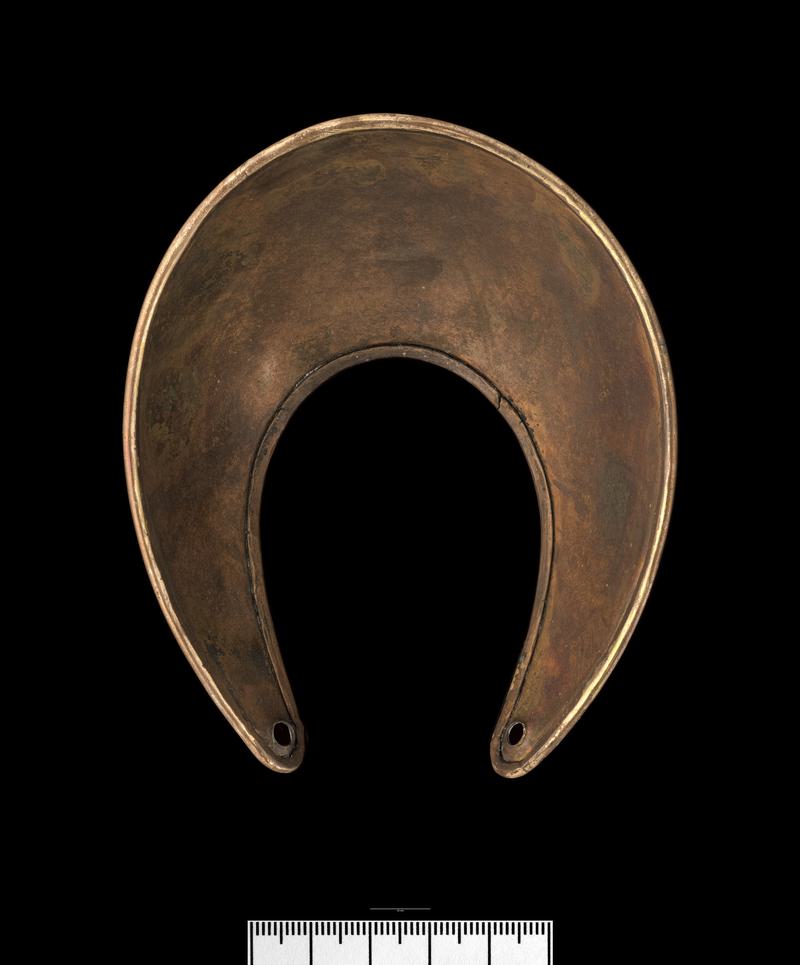 Post-Medieval copper alloy gorget (military)