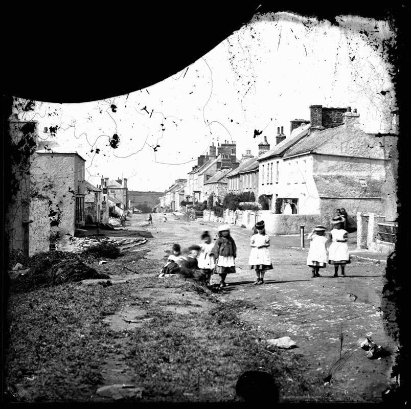 Milford Haven street scene, children in foreground c.1880&#039;s