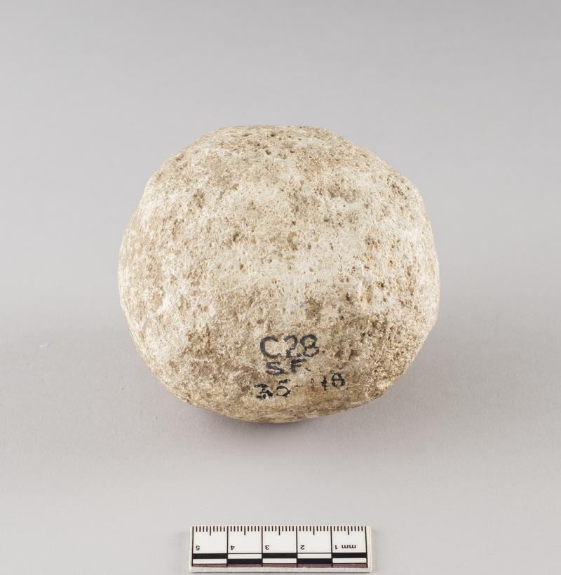 Roman Bath Stone ballista ball