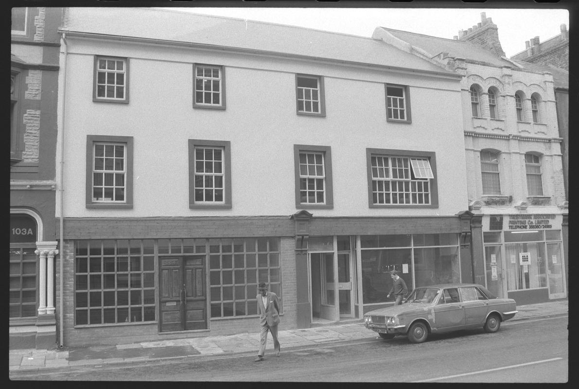 Renovated buildings on Bute Street, Butetown. Possibly a restaurant.